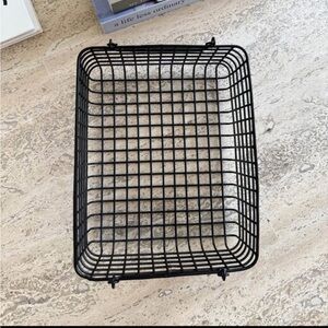 H&M Home Black Wrought Iron Mini Storage Basket